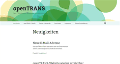 Desktop Screenshot of opentrans.de
